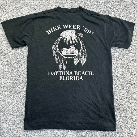 Vintage Bike Week Shirt Mens Medium 1999 Daytona Beach Made in USA SIngle Stitch - Picture 6 of 8